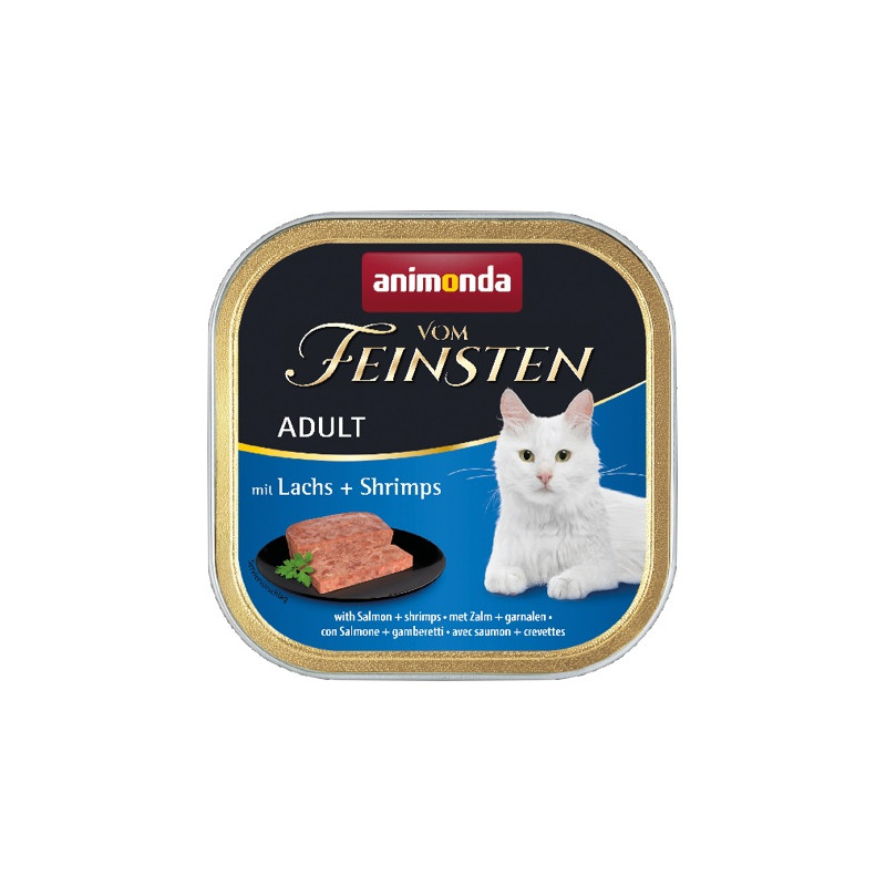 Animonda vom Feinsten Cat Adult z Łososiem i Krewetkami tacka 100g - All4Animals