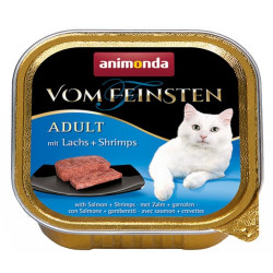 Animonda vom Feinsten Cat Adult z Łososiem i Krewetkami tacka 100g - All4Animals
