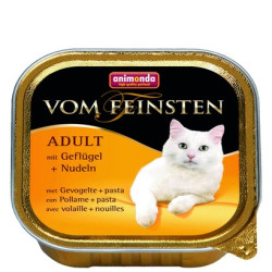 Animonda vom Feinsten Cat Adult z Drobiem i Makaronem tacka 100g - All4Animals