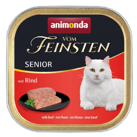 Animonda vom Feinsten Cat Senior z Wołowiną tacka 100g - All4Animals