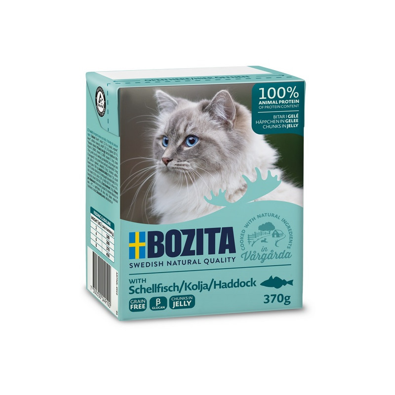 Bozita z Rybą Morską (dorszem) kawałki w galaretce kartonik 370g - All4Animals