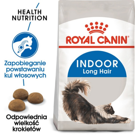 Royal Canin Indoor Long Hair karma sucha dla kotów dorosłych, długowłose, przebywających wyłącznie w domu 400g - All4Animals