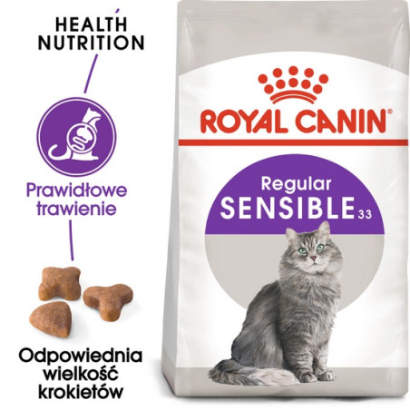 Royal Canin Sensible karma sucha dla kotów dorosłych, o wrażliwym przewodzie pokarmowym 4kg - All4Animals