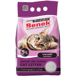 Super Benek Compact Zapachowy Lawenda (ciemny fiolet) 5L - All4Animals
