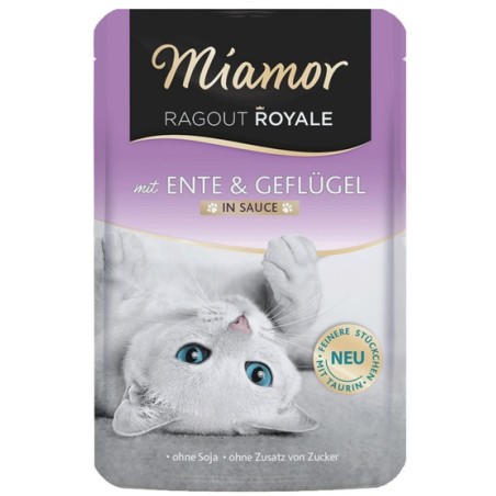 Miamor Ragout Royale z Kaczką i Drobiem w sosie saszetka 100g - All4Animals