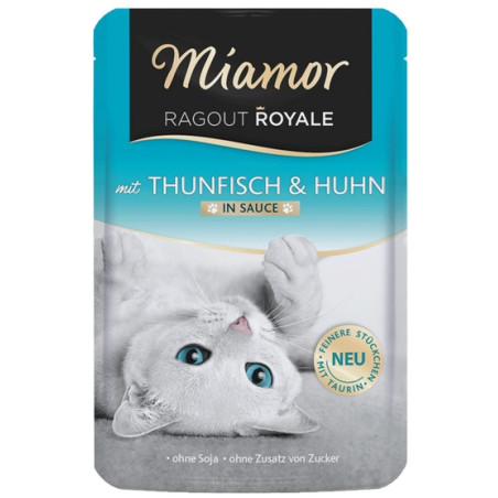 Miamor Ragout Royale z Tuńczykiem i Kurczakiem w sosie saszetka 100g - All4Animals