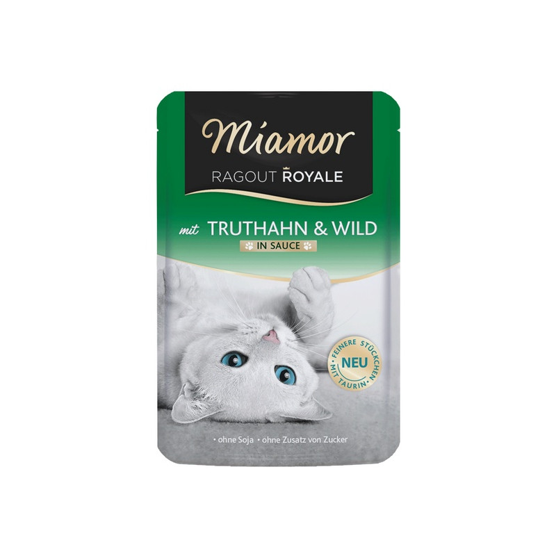 Miamor Ragout Royale z Indykiem i Dziczyzną w sosie saszetka 100g - All4Animals