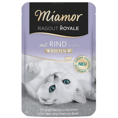 Miamor Ragout Royale Kitten z Wołowiną w galaretce saszetka 100g - All4Animals