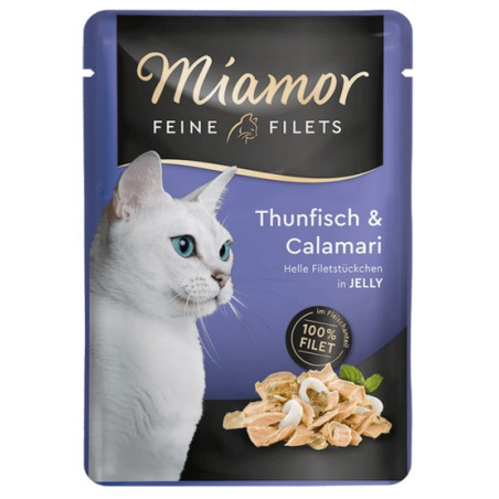 Miamor Feine Filets Tuńczyk & Kalmary saszetka 100g - All4Animals