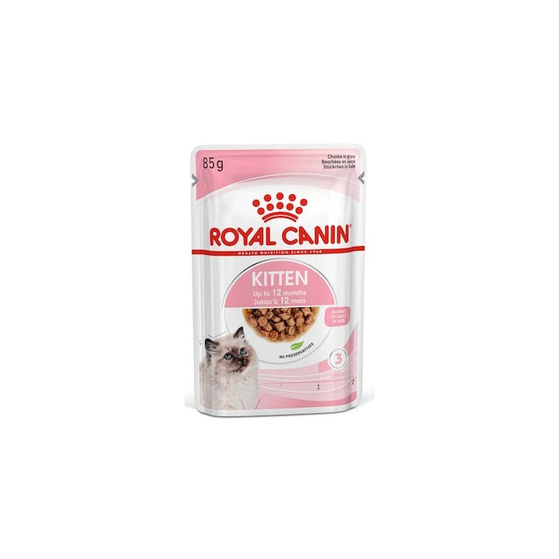 Royal Canin Kitten w sosie karma mokra dla kociąt do 12 miesiąca życia saszetka 85g - All4Animals