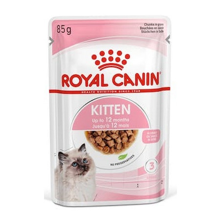 Royal Canin Kitten w sosie karma mokra dla kociąt do 12 miesiąca życia saszetka 85g - All4Animals