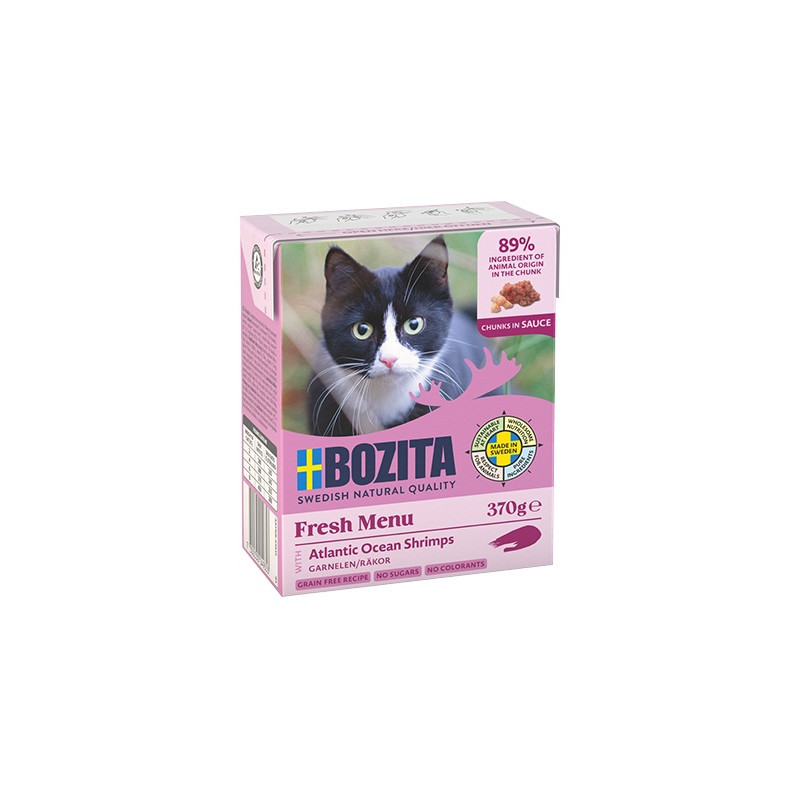 Bozita z Krewetkami kawałki w sosie kartonik 370g - All4Animals