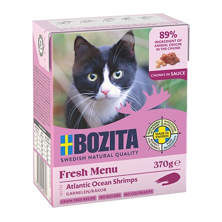 Bozita z Krewetkami kawałki w sosie kartonik 370g - All4Animals
