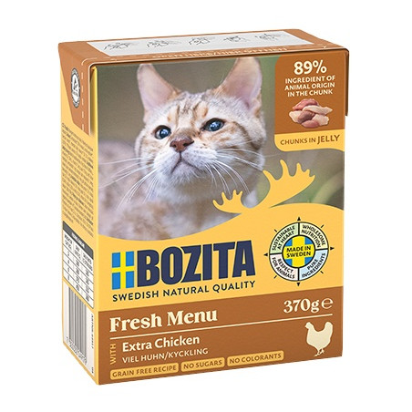 Bozita z Kurczakiem kawałki w galaretce kartonik 370g - All4Animals