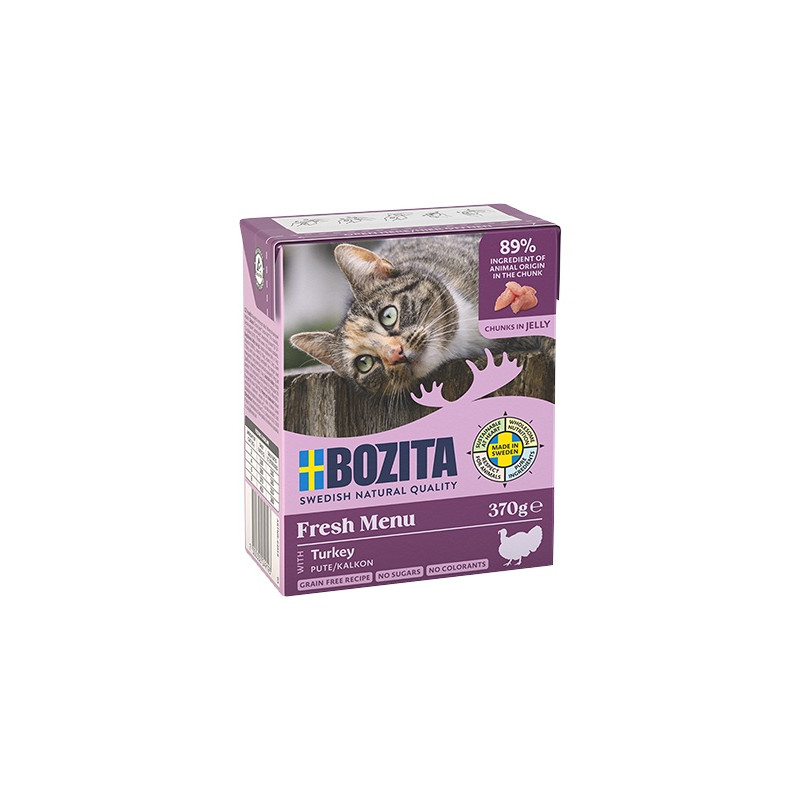 Bozita z Indykiem kawałki w galaretce kartonik 370g - All4Animals
