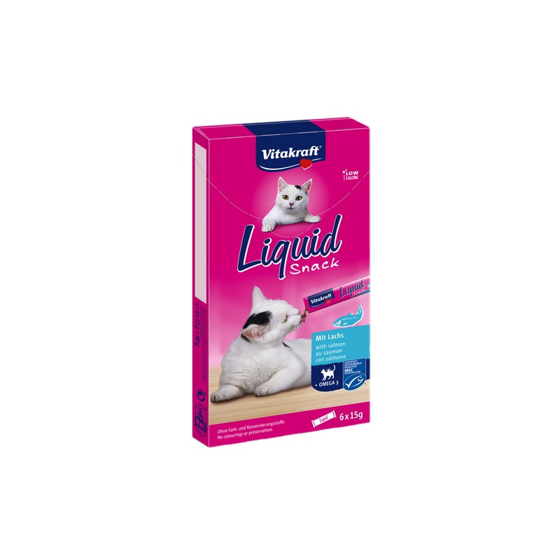 Vitakraft Cat Liquid-Snack z Łososiem 6x15g [16423] - All4Animals