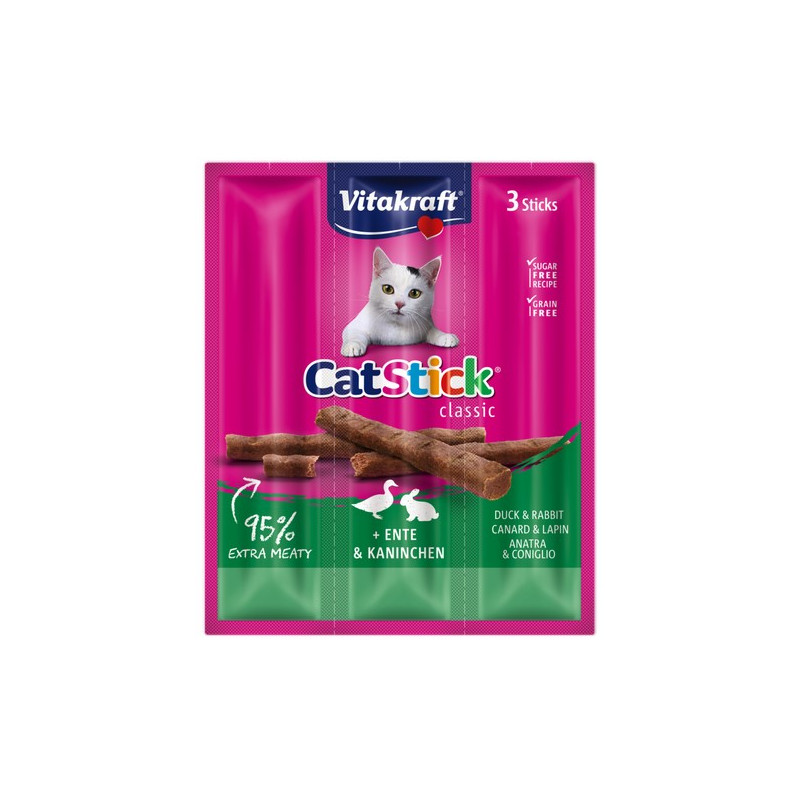Vitakraft Cat Stick Classic Kaczka i Królik 18g [18200] - All4Animals