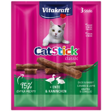 Vitakraft Cat Stick Classic Kaczka i Królik 18g [18200] - All4Animals