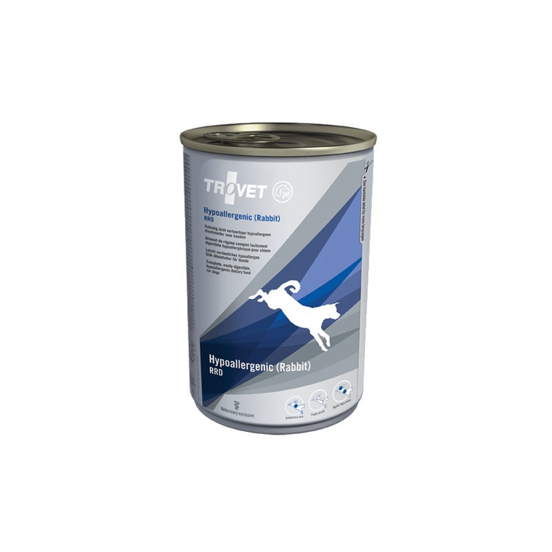 Trovet RRD Hypoallergenic Królik dla psa puszka 400g - All4Animals