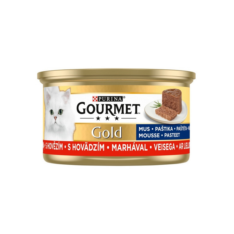 Gourmet Gold Mus z Wołowiną 85g - All4Animals