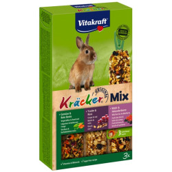 Vitakraft Kracker 3szt Królik Mix - Warzywa/Winogrona/Owoce leśne 168g [25227] - All4Animals