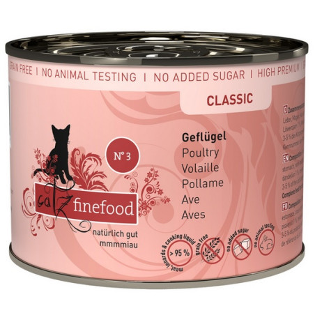 Catz Finefood Classic N.03 Drób puszka 200g - All4Animals