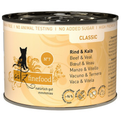 Catz Finefood Classic N.07 Wołowina i cielęcina puszka 200g - All4Animals