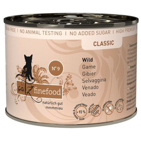 Catz Finefood Classic N.09 Dziczyzna puszka 200g - All4Animals