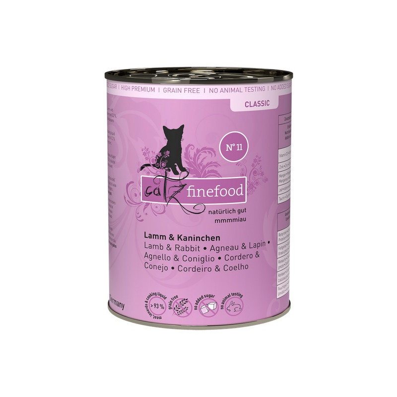 Catz Finefood Classic N.11 Jagnięcina i Królik puszka 400g - All4Animals