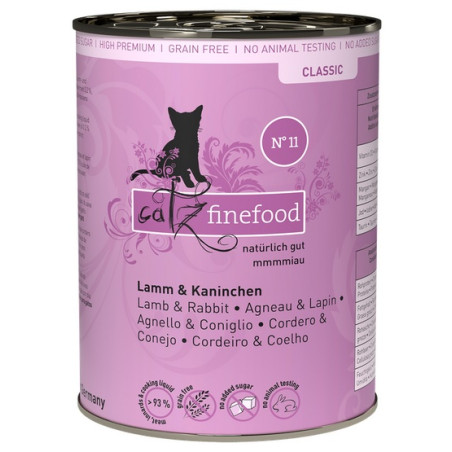 Catz Finefood Classic N.11 Jagnięcina i Królik puszka 400g - All4Animals