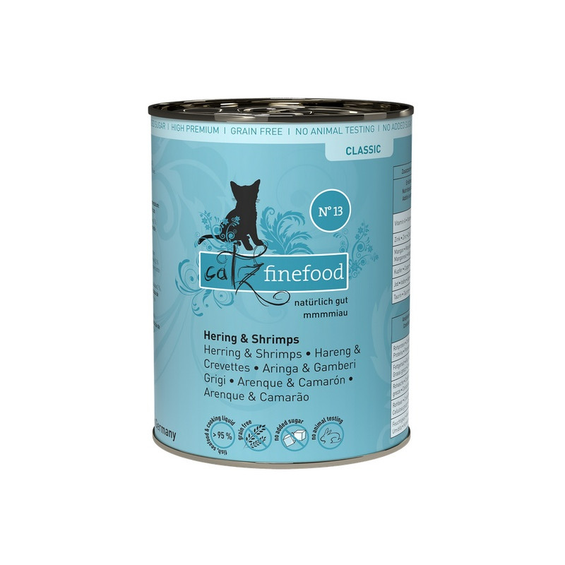 Catz Finefood Classic N.13 Śledź i Krewetki puszka 400g - All4Animals