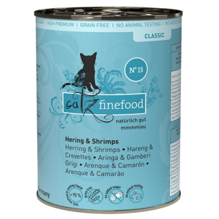 Catz Finefood Classic N.13 Śledź i Krewetki puszka 400g - All4Animals