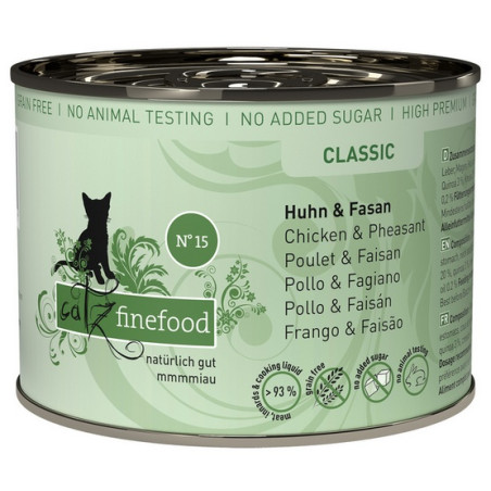 Catz Finefood Classic N.15 Kurczak i Bażant puszka 200g - All4Animals