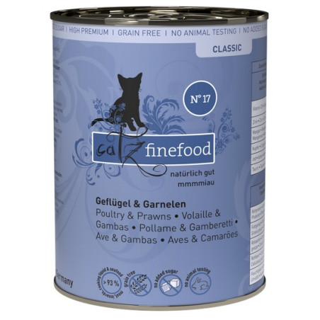 Catz Finefood Classic N.17 Drób i Krewetki puszka 400g - All4Animals