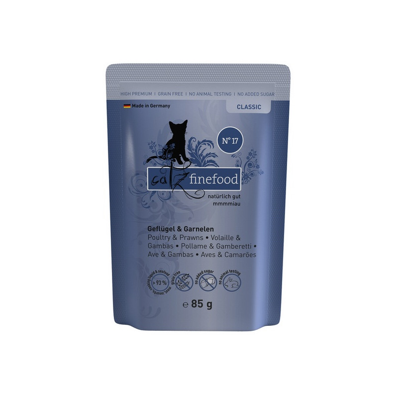 Catz Finefood Classic N.17 Drób i Krewetki saszetka 85g - All4Animals