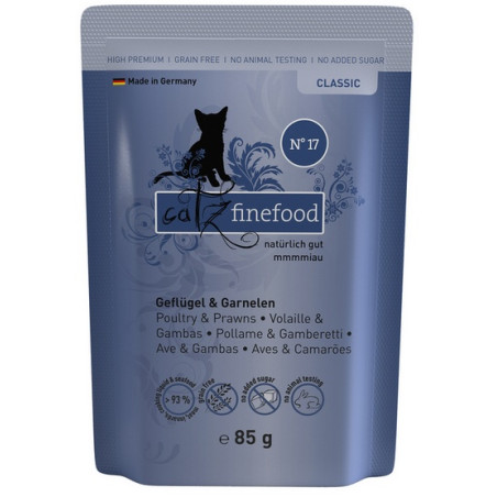 Catz Finefood Classic N.17 Drób i Krewetki saszetka 85g - All4Animals