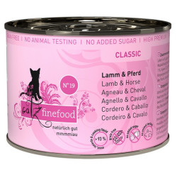 Catz Finefood Classic N.19 Jagnięcina i Konina puszka 200g - All4Animals