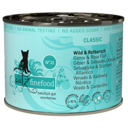 Catz Finefood Classic N.21 Dziczyzna i Karmazyn puszka 200g - All4Animals