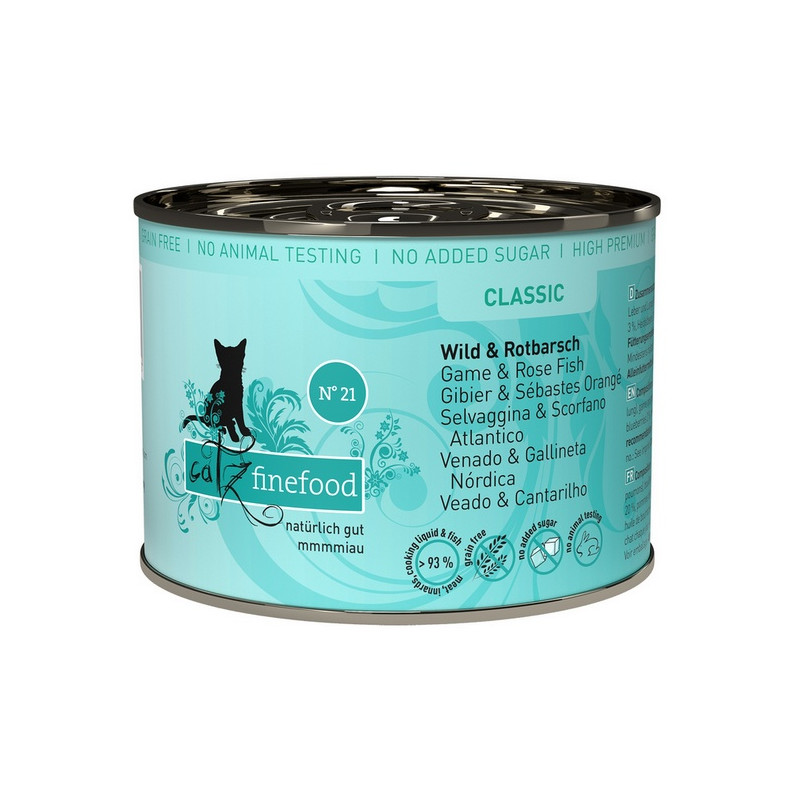 Catz Finefood Classic N.21 Dziczyzna i Karmazyn puszka 200g - All4Animals