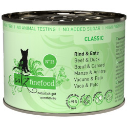 Catz Finefood Classic N.23 Wołowina i Kaczka puszka 200g - All4Animals