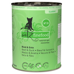 Catz Finefood Classic N.23 Wołowina i Kaczka puszka 400g - All4Animals
