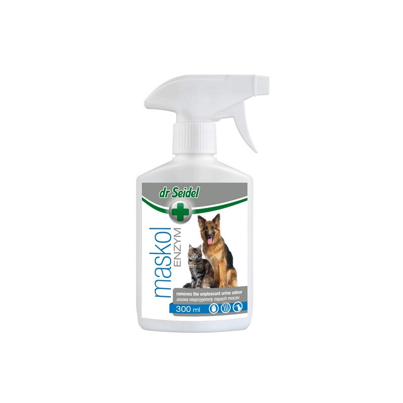 Dr Seidel Maskol Enzym - Płyn maskujący zapach moczu zwierząt - spray 300ml - All4Animals Dr Seidel Maskol Enzym - Płyn maskujący zapach moczu zwierząt - spray 300ml - All4Animals