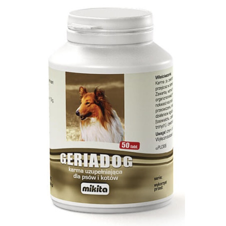 Mikita Geriadog 50 tabletek - preparat dla starszych lub osłabionych psów i kotów - All4Animals