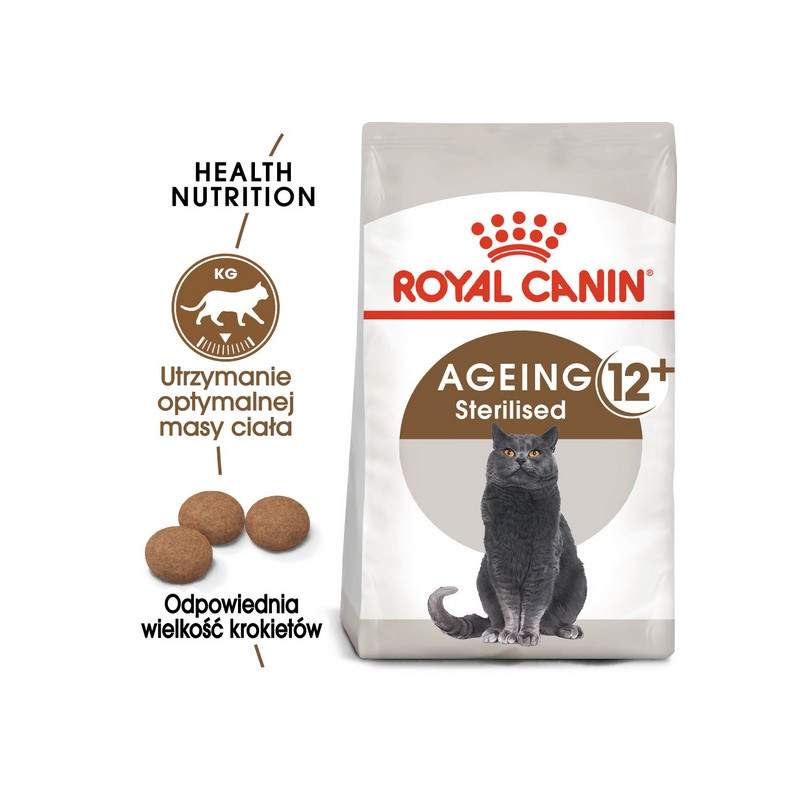 Royal Canin Ageing +12 Sterilised karma sucha dla kotów dojrzałych, sterylizowanych 400g - All4Animals