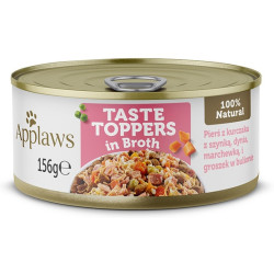 Applaws Dog Taste Toppers puszka z kurczakiem, szynką i warzywami 156g - All4Animals