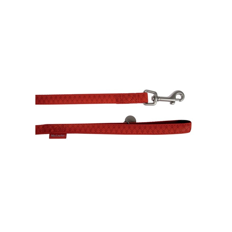 Zolux Smycz Mac Leather 25mm/1.2m Czerwona [522025RO] - All4Animals