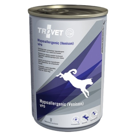 Trovet VPD Hypoallergenic Dziczyzna dla psa puszka 400g - All4Animals