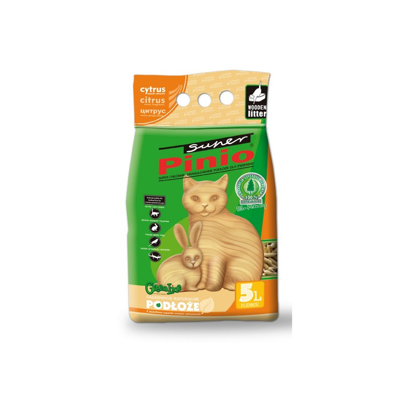 Super Pinio Cytryna żwirek drewniany 5L - All4Animals