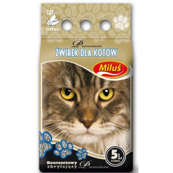 Miluś Premium żwir zbrylający bentonitowy 5L - All4Animals