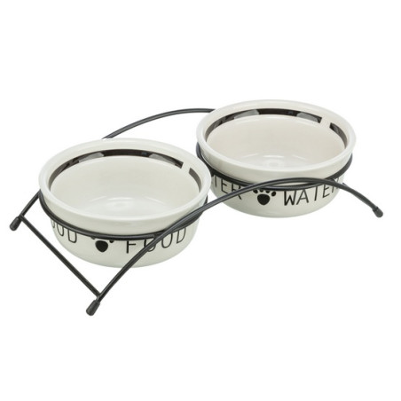 Trixie Miski ceramiczne 2,6L na stojaku [24643] - All4Animals